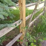 cedar split real fence post replacement